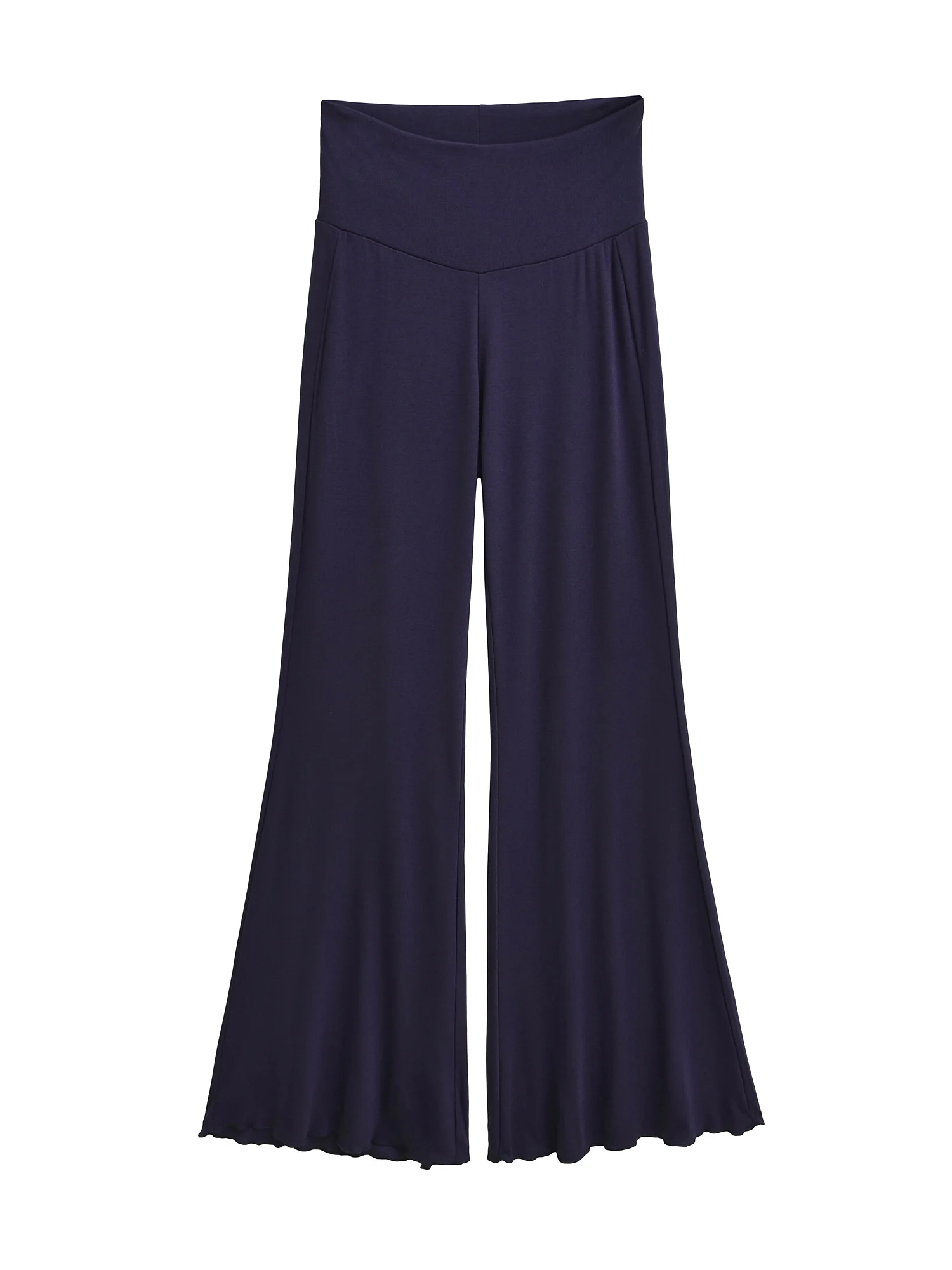 กางเกงขายาวทรงกระดิ่งเอวสูงผ้ายืดสไตล์ลำลองสำหรับผู้หญิง รุ่นสลิมมิ่ง ทรงขากว้าง ยาวแบบกางเกงยีนส์สไตล์อเมริกันสุดฮอต