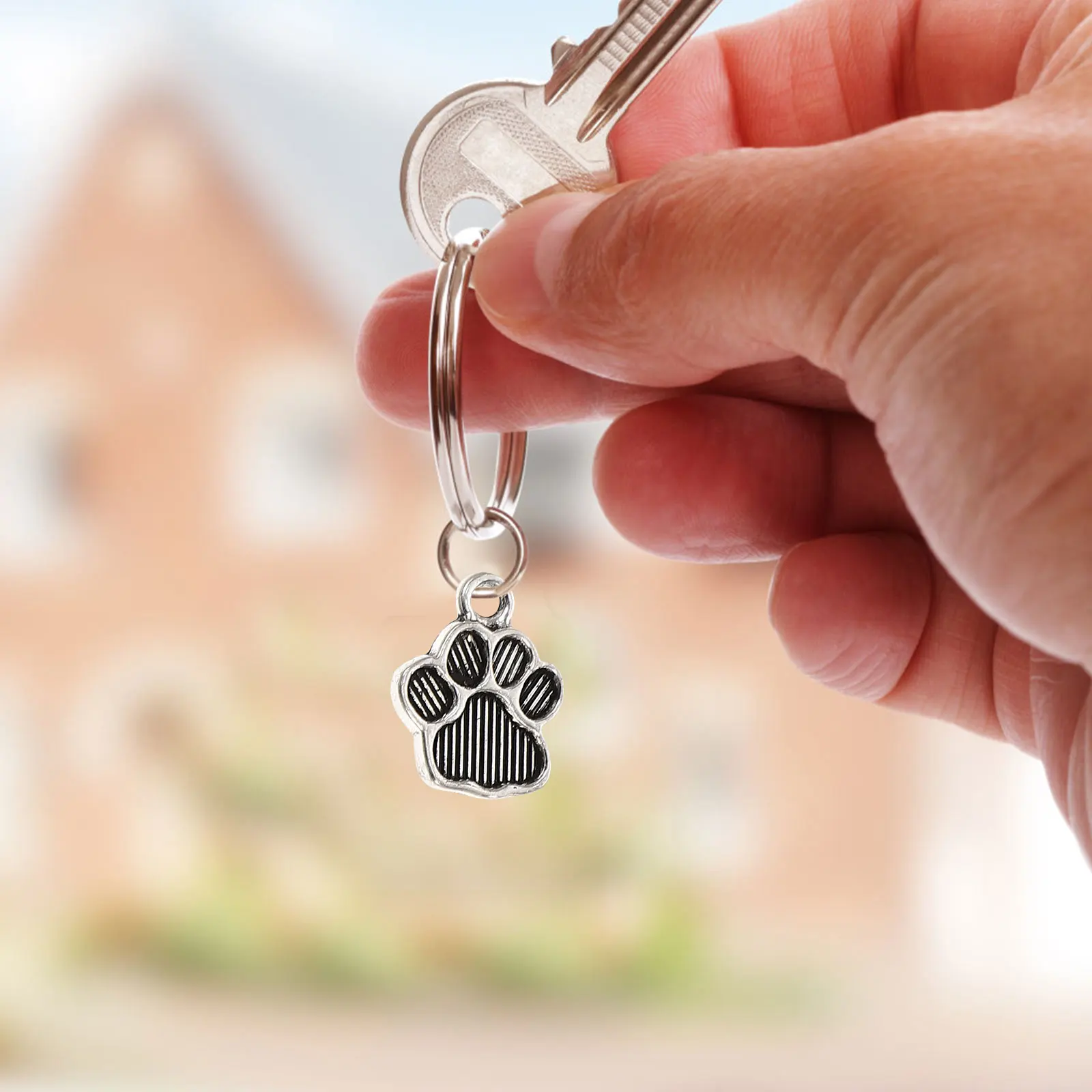 

100Pcs Dog Paw Shaped Metal Charms Jewelry Pendants DIY Accessories for Bracelet Necklace Making Dog Paw Shaped Charms