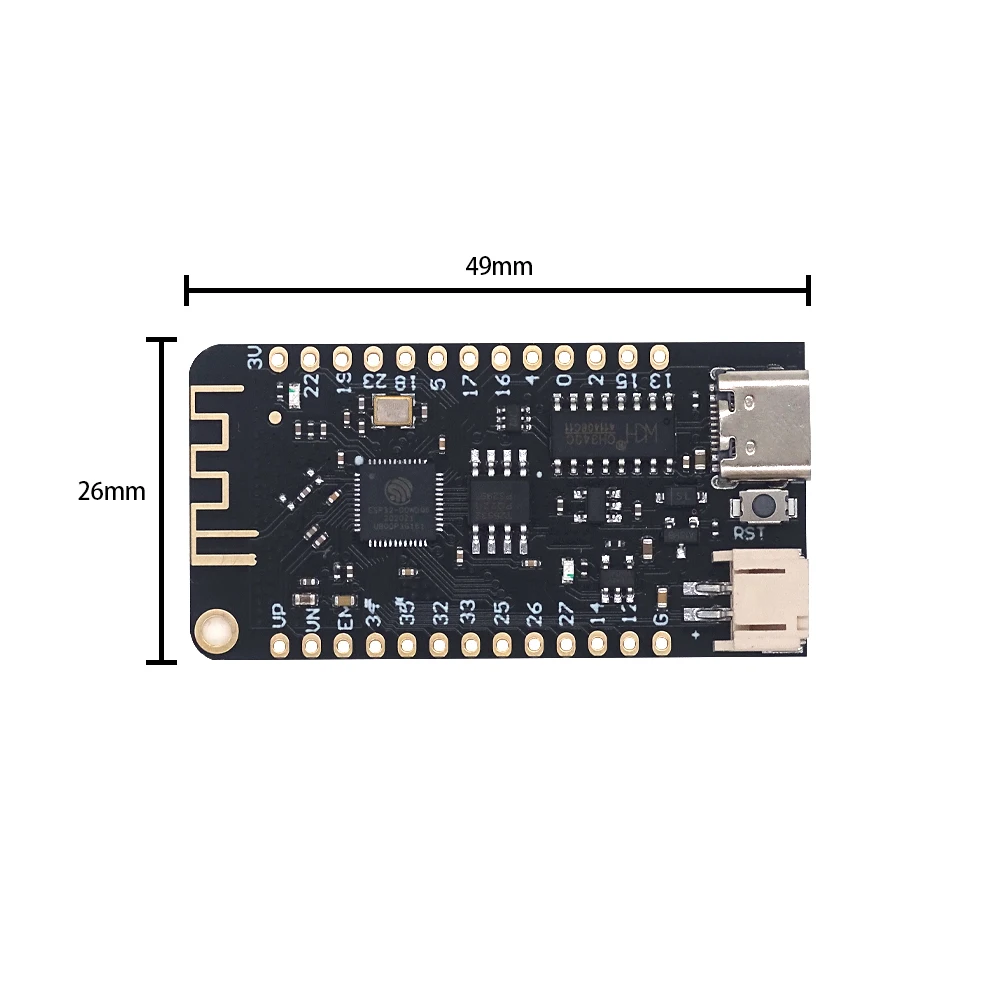 Wifi Bluetooth Development Board Antenna ESP32 ESP-32 REV1 CH340 CH340G MicroPython Micro USB Lithium Battery Interface