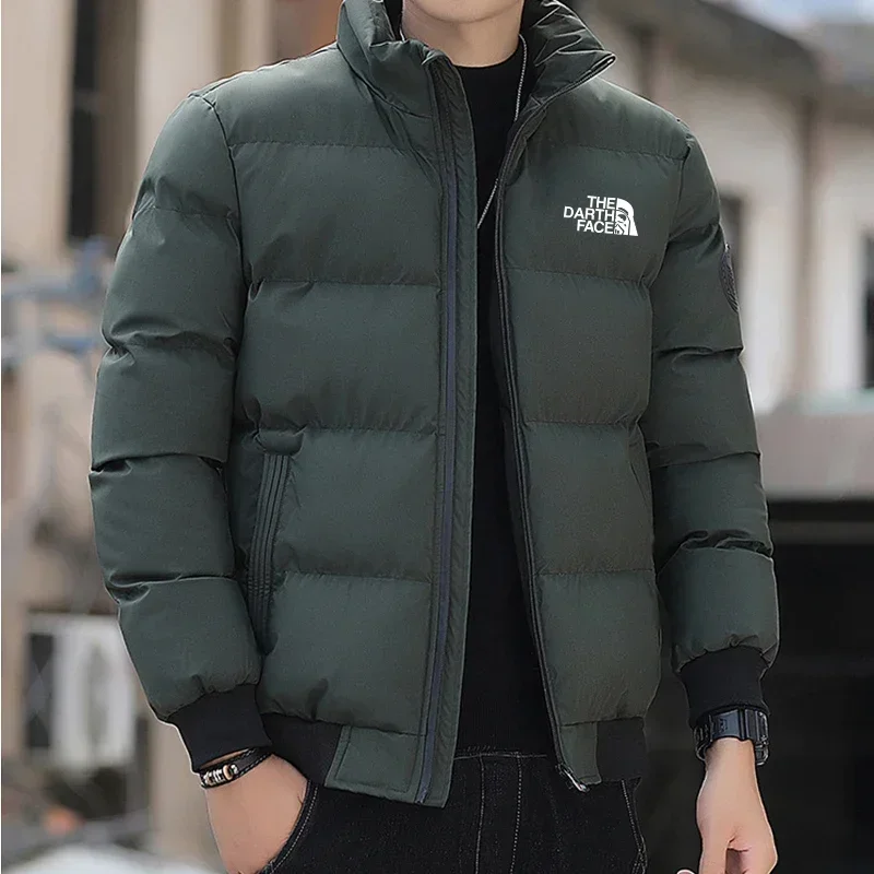 2026 casual modern men's jacket, outdoor clothing premium men's down jacket, new winter fashion, geometric printing, zipper, win