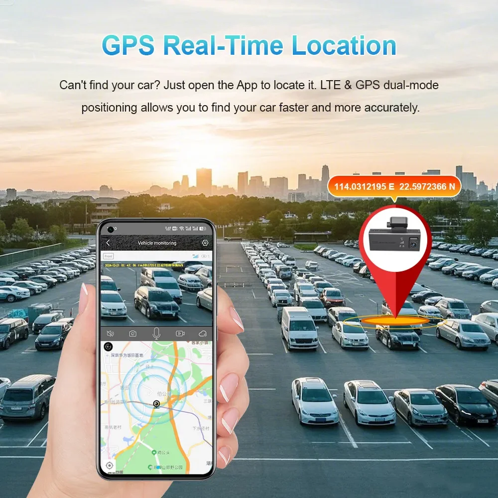 LS VISION 4K 4G Sim Car Surveillance Camera Dual Lens Dashcam Human Detection All Round 24/7 Parking Monitoring Remote Live View - Image 5