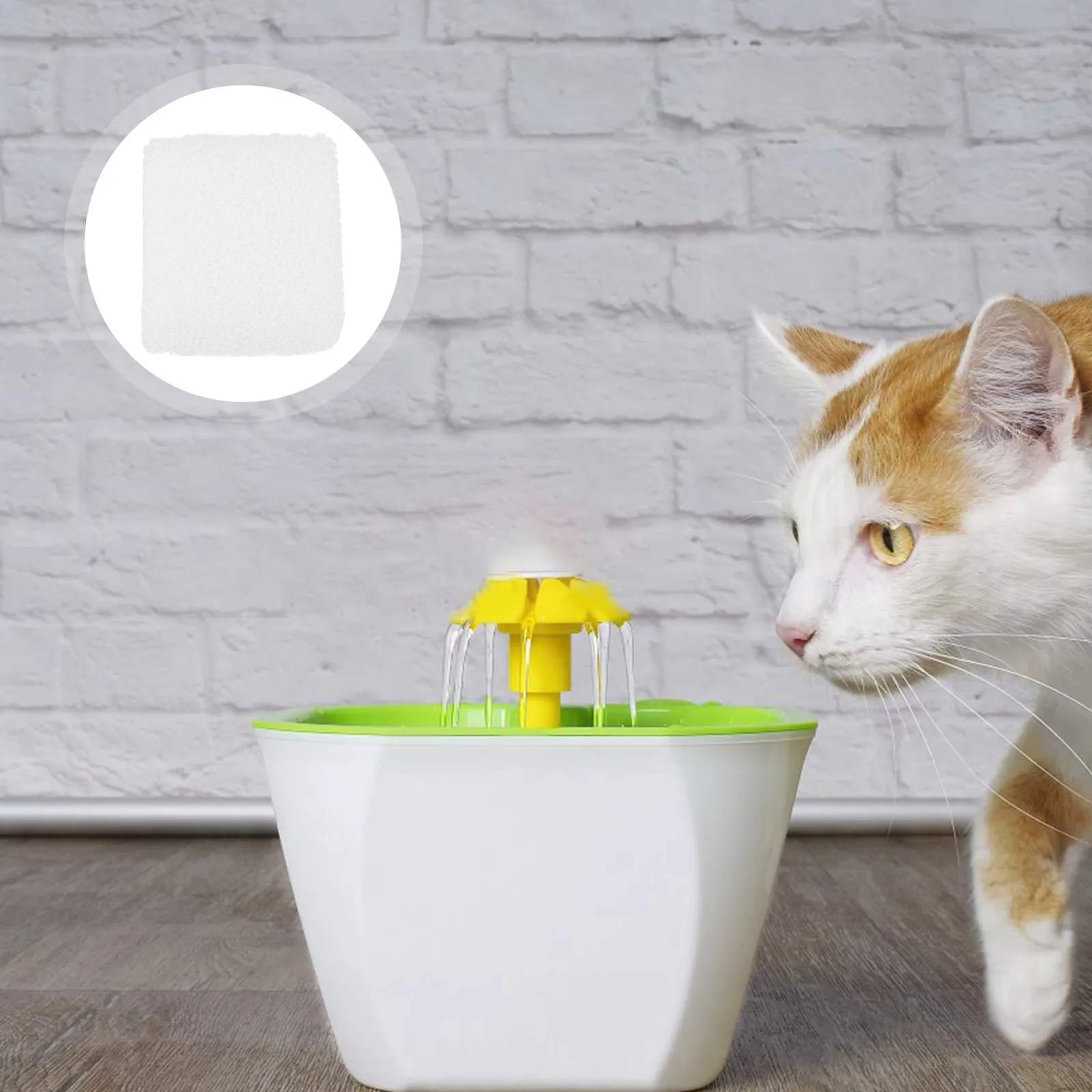 

10Pcs Cat Water Filter Replacement Sponge Material Safe Practical Long Term Use Replacement Filter Cat Fountain Filters