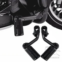 Motorcycle Foot Pegs Long Angled Highway Pedals Footrest 32mm 1-1/4