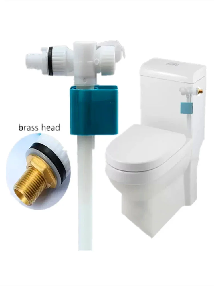 Side Inlet Valve Toilet Water Tanks Fill Valve Drain Valve Float Bowl Bathroom Fixing Parts Accessory Tank Flush Valves Bolts