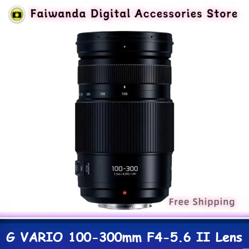 

95% новый оригинальный G VARIO 100-300 мм f/4-5.6 II POWER OIS для объектива Panasonic ﻿ Зеркальная камера Micro Four Thirds