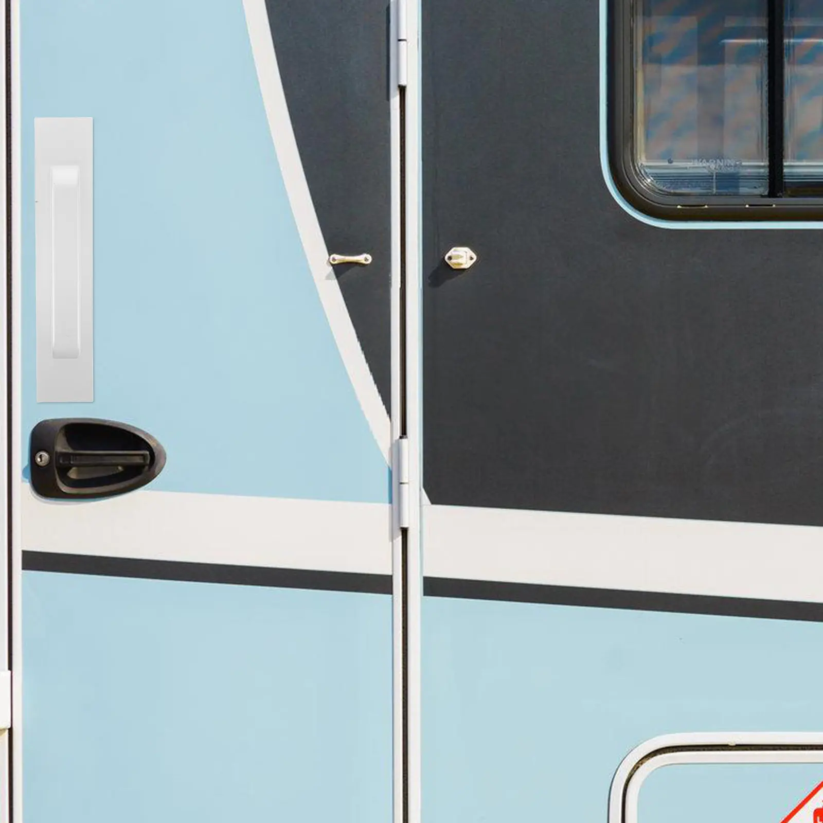 

Aluminum Alloy Rv Door Handle Sliding Pull Plate Ergonomic Grip Entrance Trailer Barn Closet Door Replacement Hardware