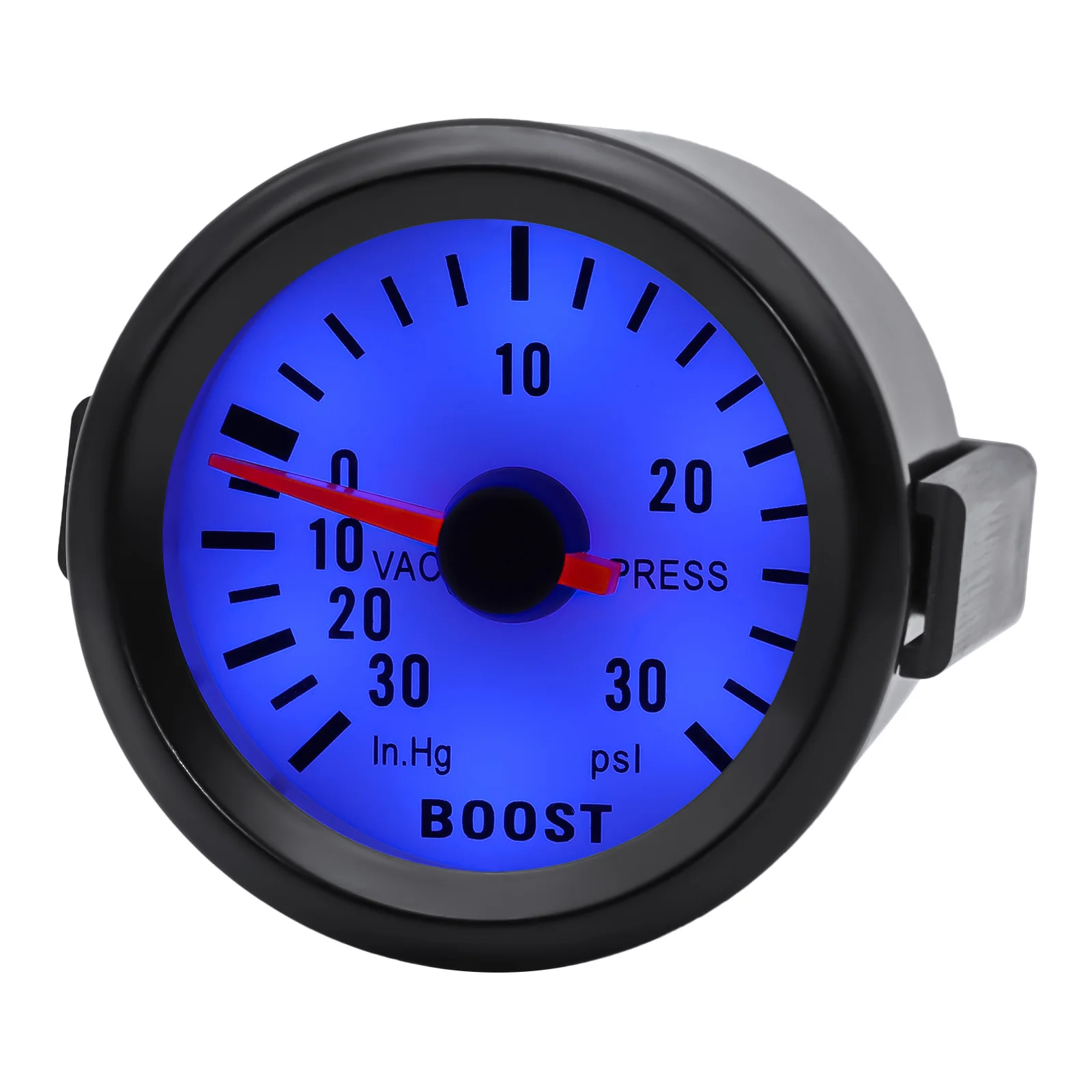 Runder 52mm Blau Beleuchteter Auto-Turbo-Boost-Anzeiger -30~30 PSI -1~2 Bar Zeiger-Uhr Vakuum-Instrument Digitalanzeige – Detail 6