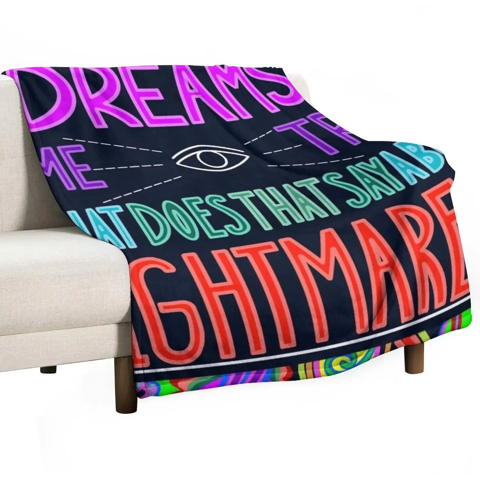 

If Dreams Can Come True What Does That Say About Nightmares Throw Blanket Soft Plush Plaid manga Comforter Blankets