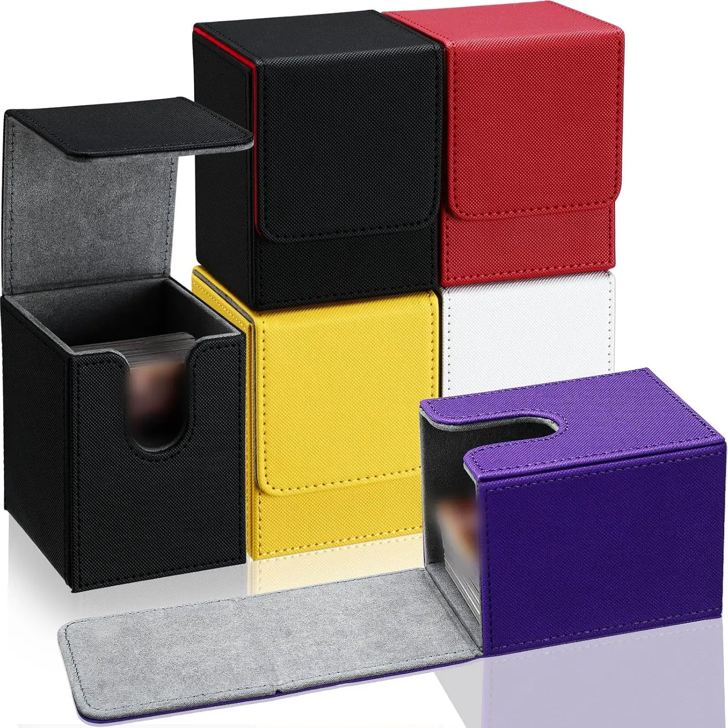 

Кожаный футляр для колоды карт на 100+ карт, магнитный бокс для хранения игральных карт, совместимый с T