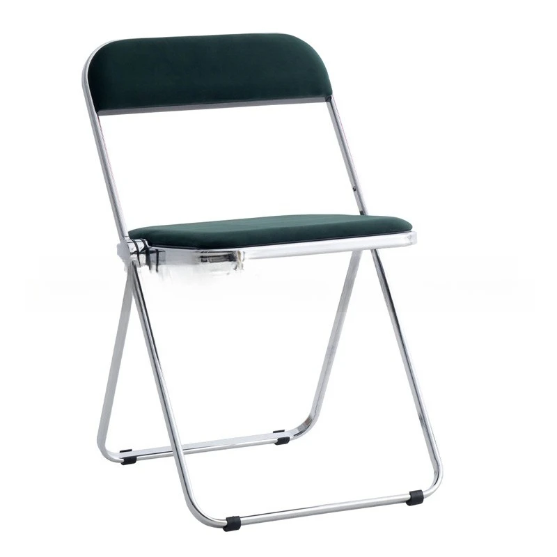 

Velvet folding chair, modern home restaurant dining chair