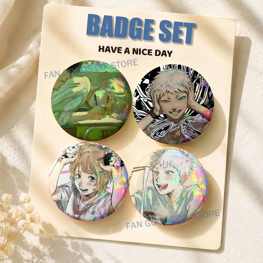 The S-Summer Hikaru Died Brooches for Backpack Accessories 25,32,44,58,75mm Round Enamel Pins 2-piece set Cartoon Anime Badge
