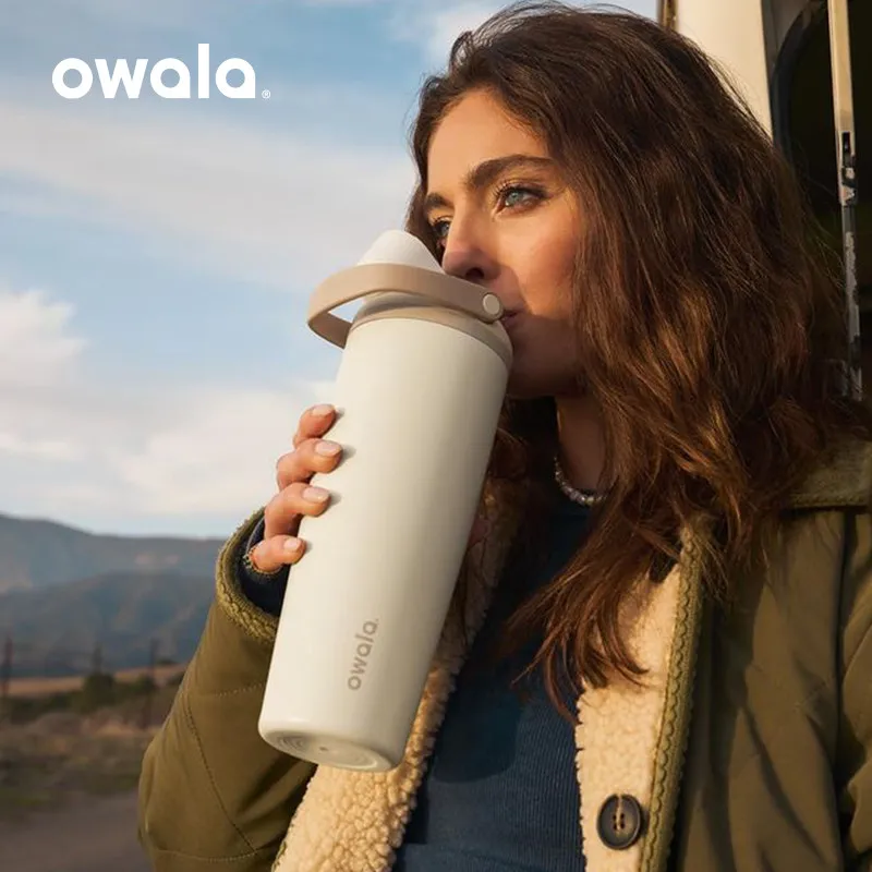 Sway 30oz Insulated Cup Straw Stainless Steel 890ml Large Capacity Carrying Cup Cold Insulated Bullet Lid Portable Cup