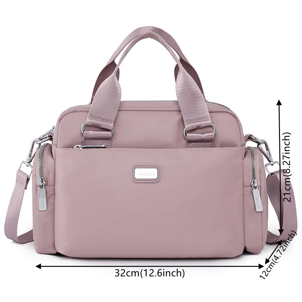 Imagem -02 - Bolsa Casual Feminina Bolsa de Ombro Grande da Moda à Prova Dágua em Nylon com Alça Superior