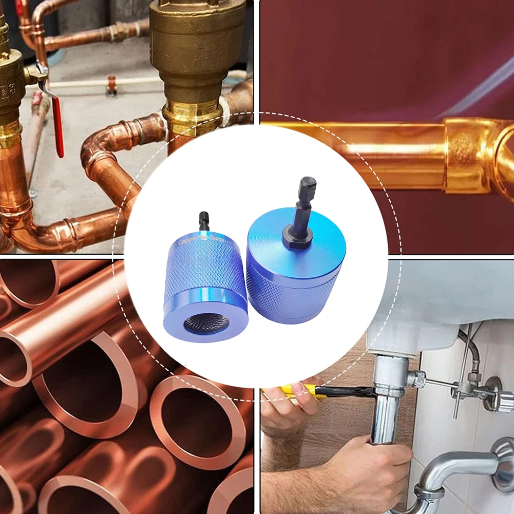 Comprehensive Copper Pipe Cleaner Set with Replaceable Blades Stainless Steel Brush for Rust and Stain 12 Inch 34 Inch