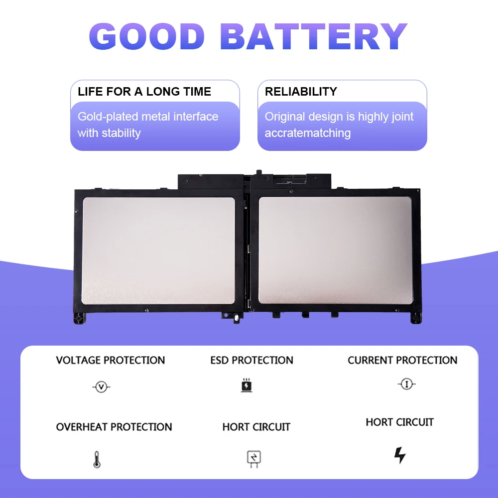 

J60J5 Laptop Battery For DELL Latitude E7270 E7470 Series J60J5 R1V85 MC34Y 242WD 36 Months Free Warranty