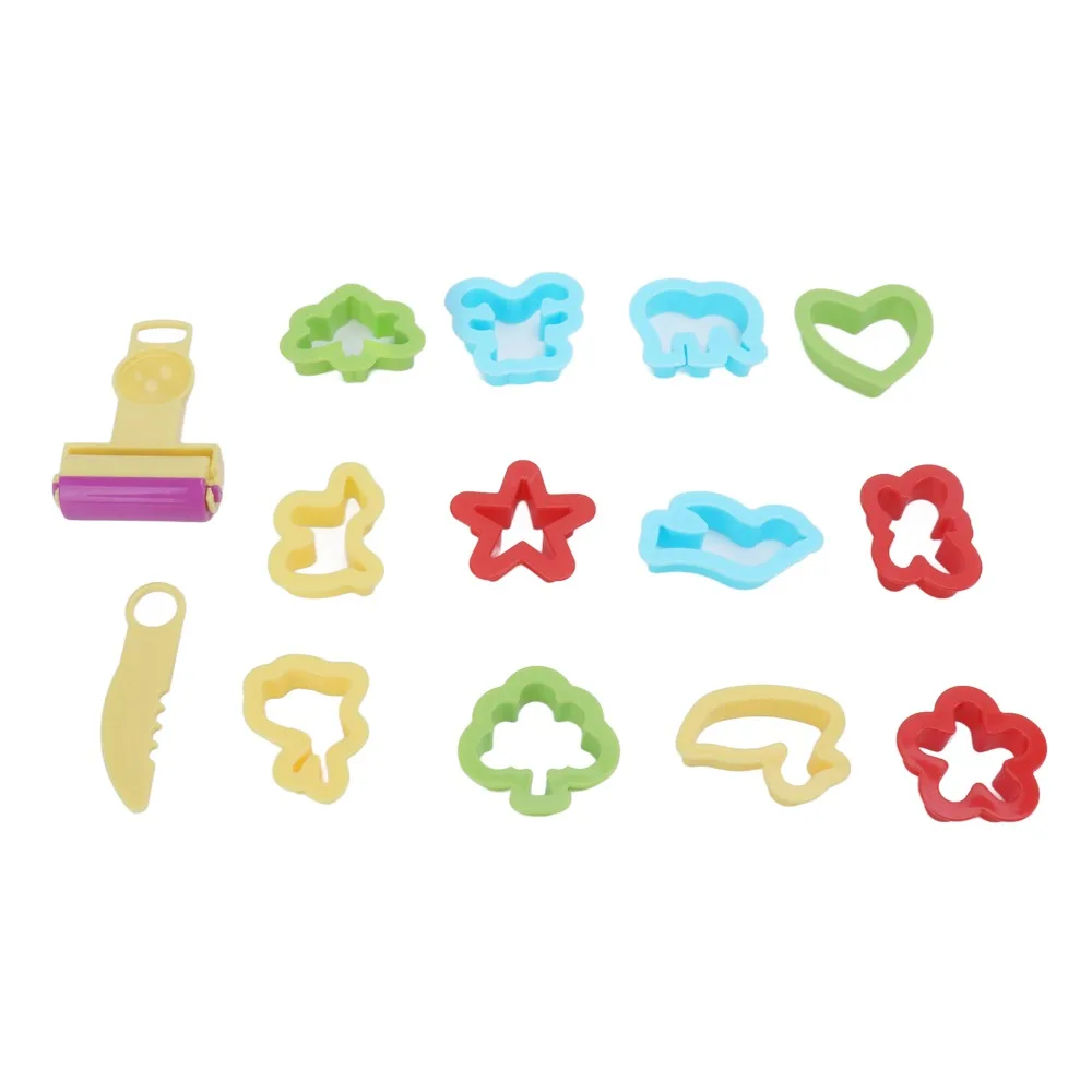 14pcs Practical Various Shape Cutters Modeling Clay Cutters Lightweight Easy Cleanable Playdough Tool Kit Clay Starter Set DIY
