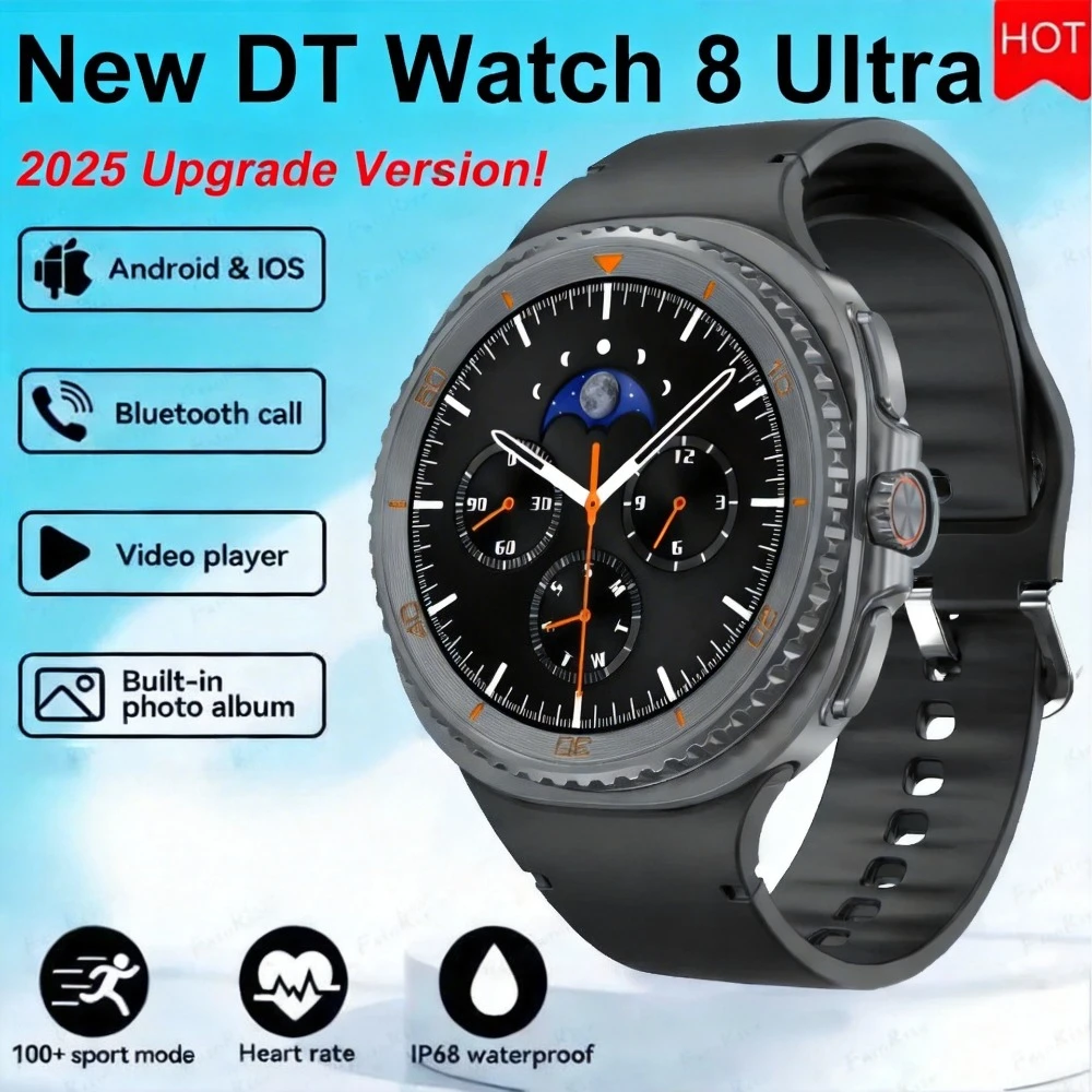 

2026New Watch 8 Ultra Classic GPS Compass NFC SmartWatch 1.32 AMOLEL Rotating Dial BT Call IP68 Waterproof Watch7 Upgraded Watch