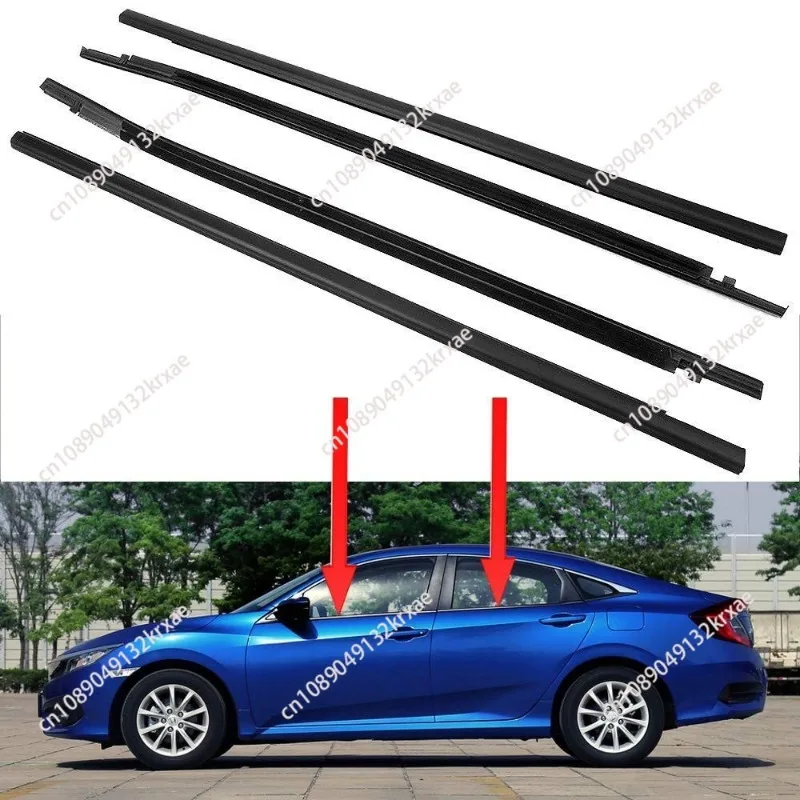 Suitable for Civic 16 car doors and windows glass outer bead water retaining cut 72350-TET-A01 waterproof outer bead