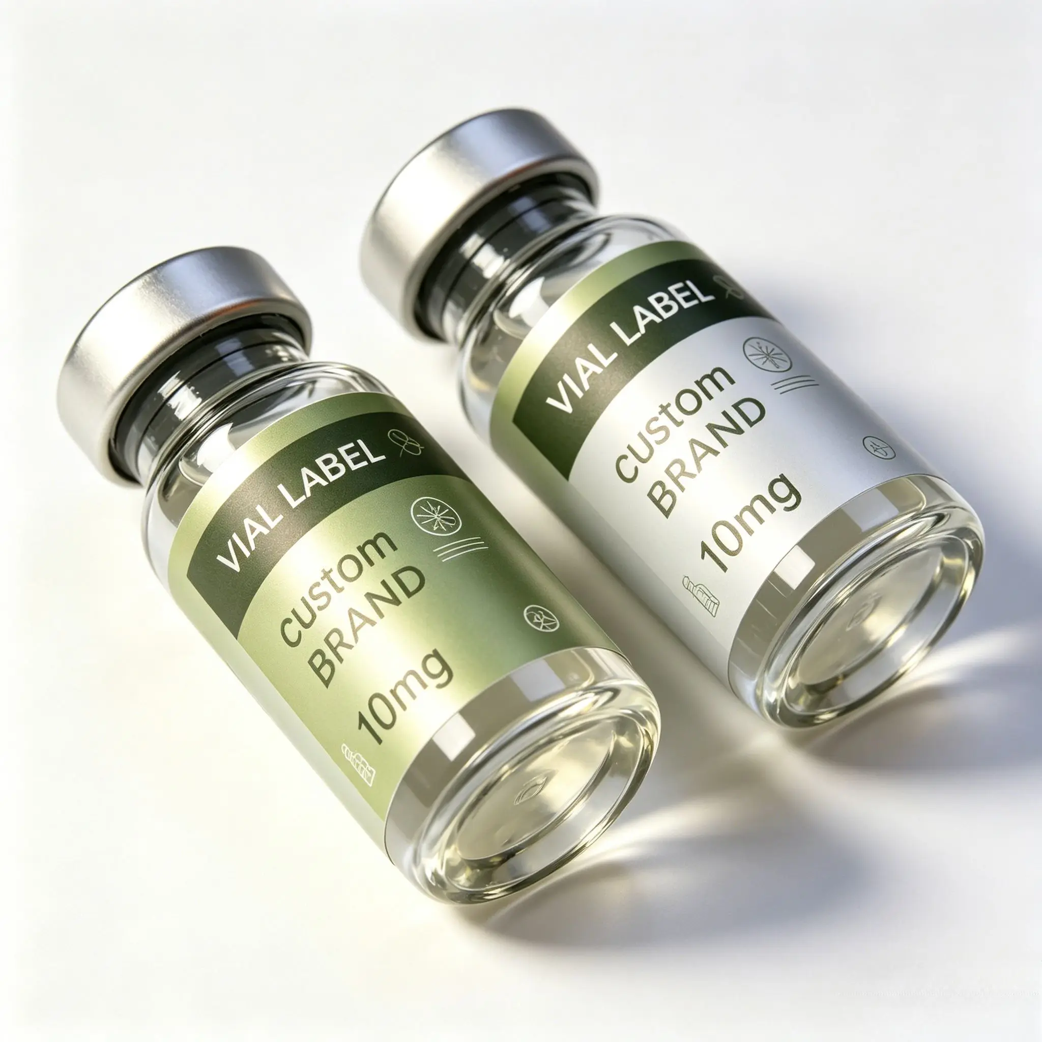 Custom Printed Waterproof Vinyl Stickers & Label Boxes For Peptide 3ml 10ml Beauty Fitness Nutrition Supply Vials view 6