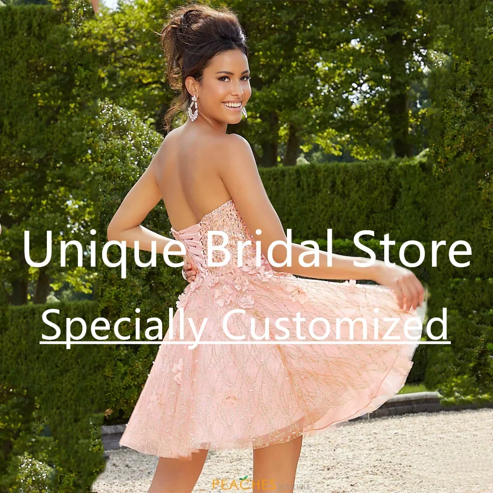 فساتين كوكتيل مسائية رائعة مخصصة بدون أكمام بدون حمالات على شكل حرف a جميلة مزينة برقبة على شكل حرف v مفتوحة الظهر للنساء حفلة قصيرة Pr #2