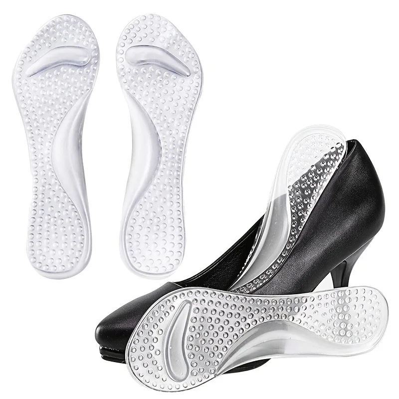 Solette di supporto per arco plantare in gel |   Inserti ammortizzanti antiscivolo con vestibilità semi-dimensione, comodi cuscinetti per scarpe per sandali da donna e alti