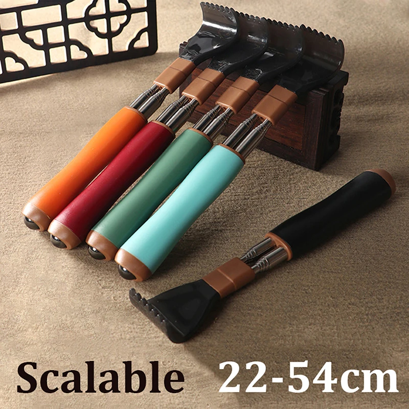 

Stainless Steel Retractable Scratcher Portable Telescopic Back Scratcher Itch Massage Tool Adjustable Double Pole Scratcher Gift