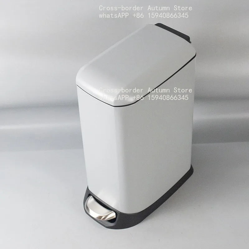 Trash Can Stainless Steel Narrow Body Kitchen Household 12/20 Liters Light Luxury Practical Trash Can