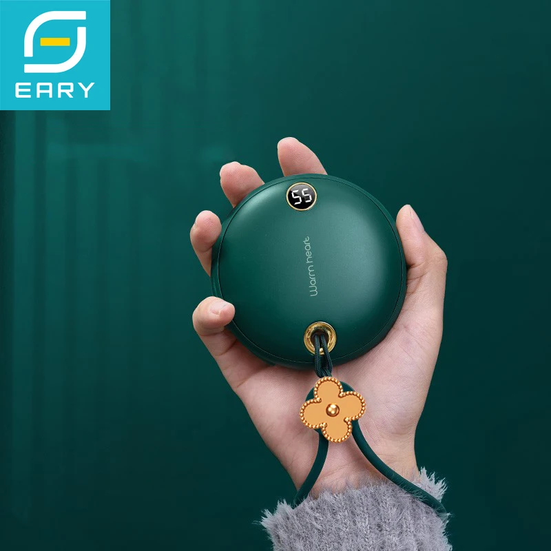 

Eary Hand Warmer 5000mAh Rechargeable 3 Level LED Display Smart Safe Heating Portable Pocket Heater Gift for Christmas Kid Women