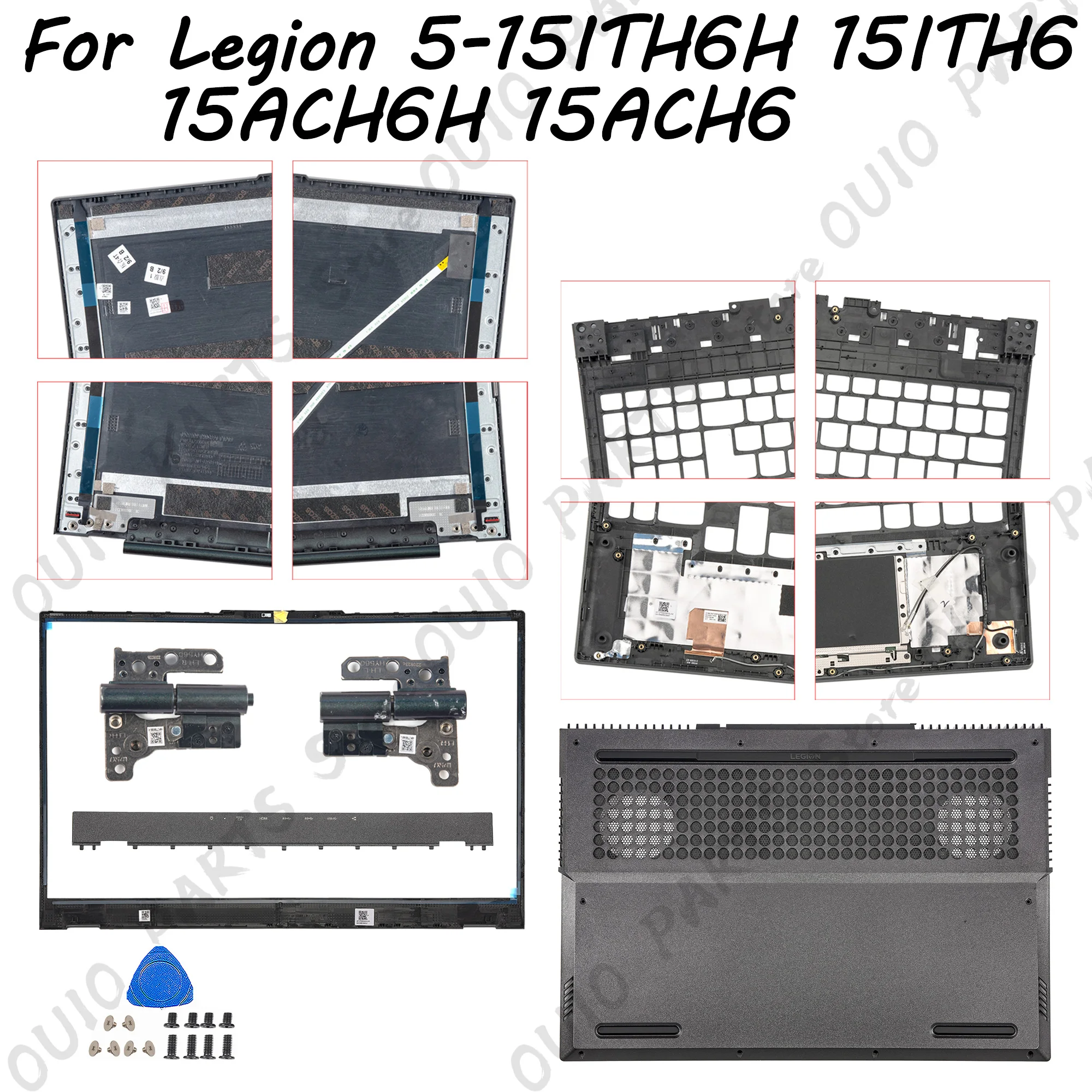 

NEW Cover For Legion 5-15 5-15ITH6H 15ITH6 15ACH6H 15ACH6 2021 HY560 Back Cover/Bezel/Palm Rest Bottom Case hinges AP1ZT000160