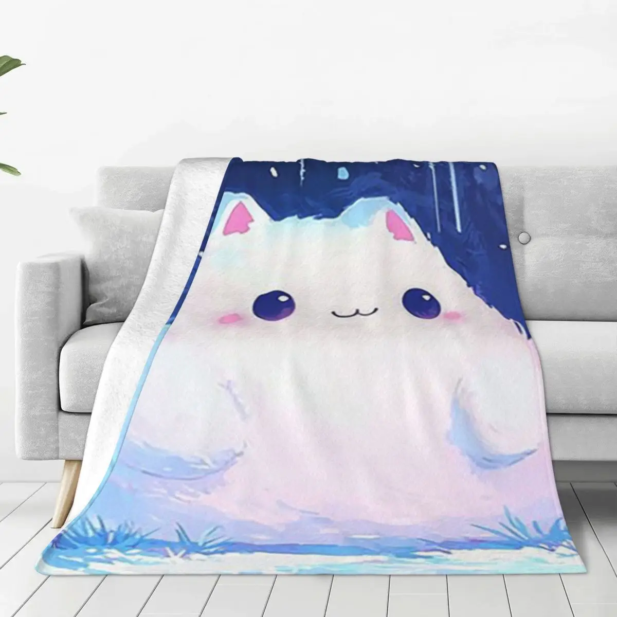 

The Snow Bear Spirit Blanket Fleece Lightweight Sofa Throw Blankets For Home Bedroom Office Throws Bedspread Quilt
