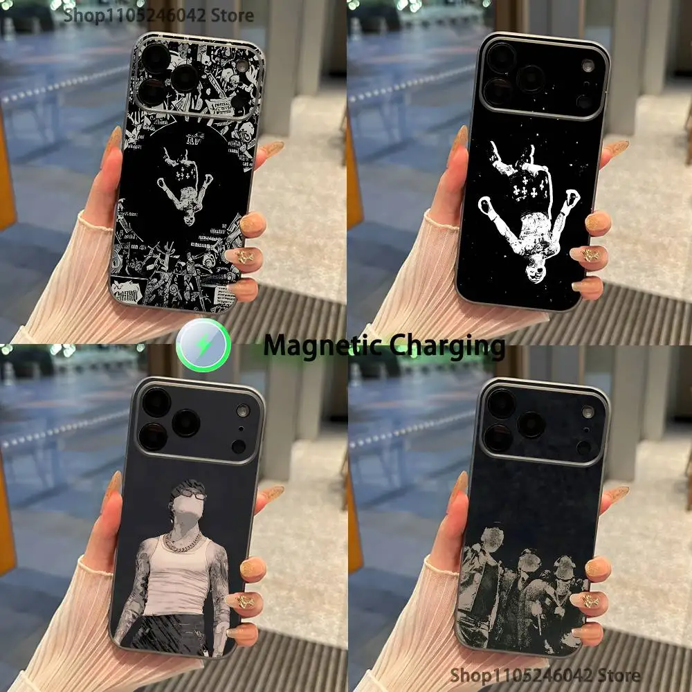 

G-Gervonta P-Peso Pluma For iPhone 17,16,15,14,13,12,11,Pro,Max,Plus Transparent gray Phone Case Magnetic Wireless Charging