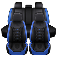 For 5-SEAT Car Seat Cover Automobiles Seat Covers Chair Cushions Protector PU Leather Universal Car Accessories