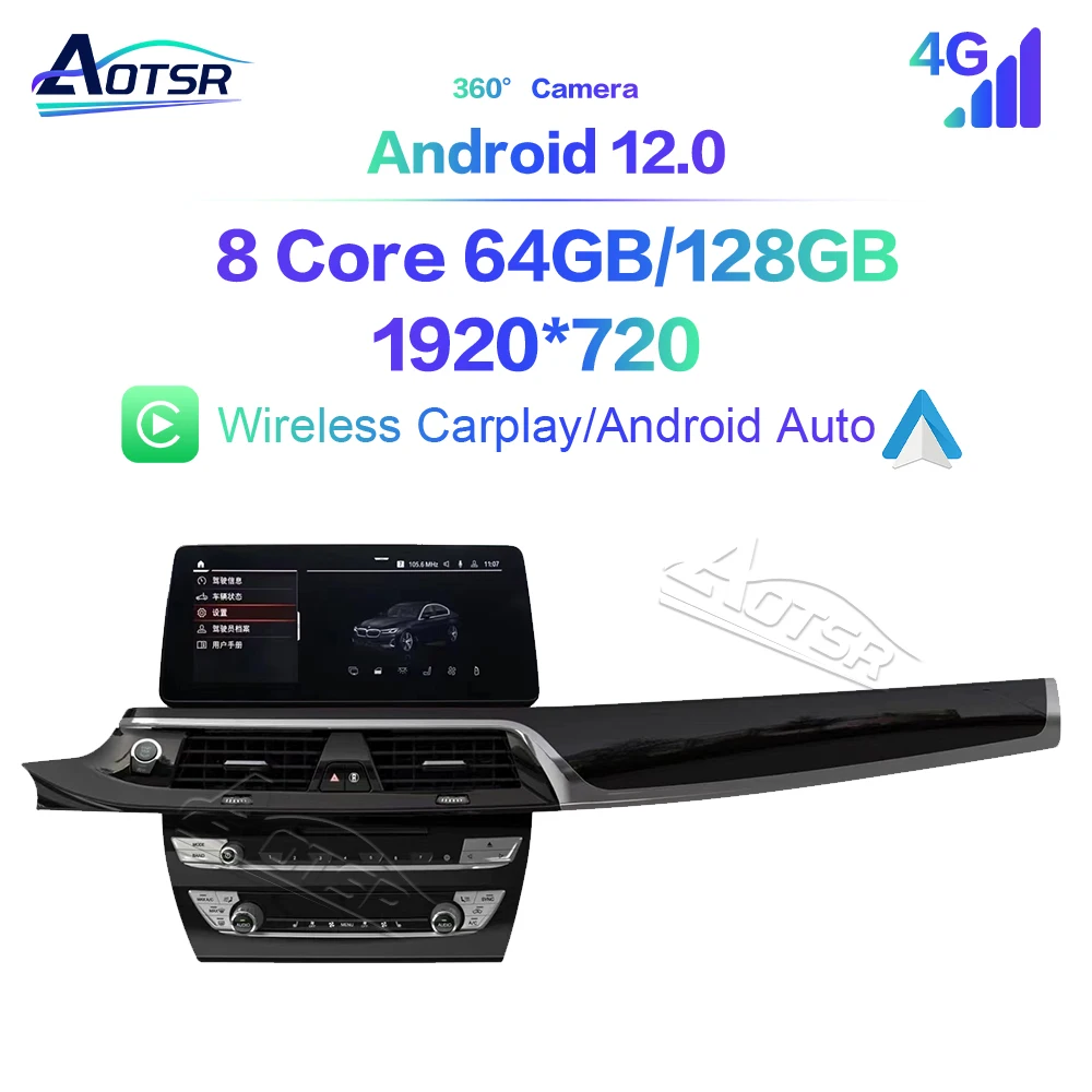 

Car Radio For BMW 5 Series 7 Series F10 F11 F02 Upgrade To 2022 AC Panel Air Condition Auto Multimedia Player Navigation Carplay