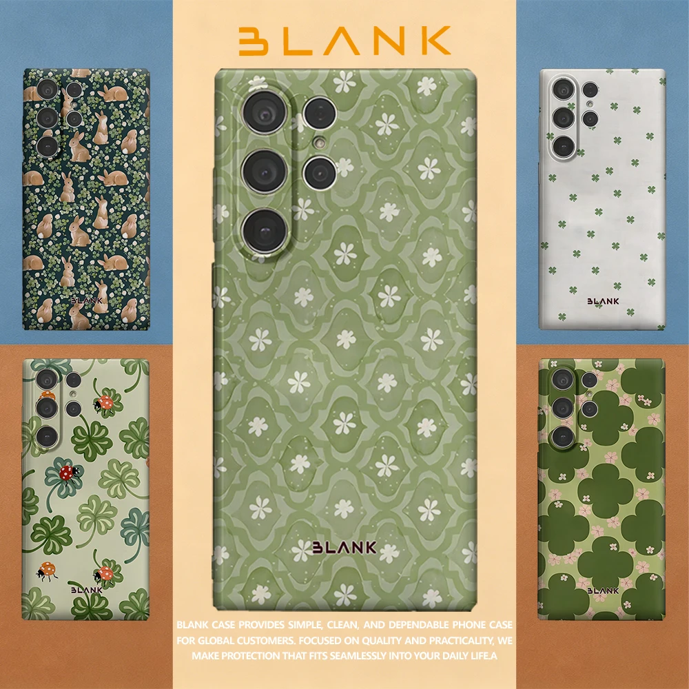 Clover Bloom For Samsung Galaxy S26 S25 S24 A56 A36 Phone Case Protection Cover for Women Girl Blank