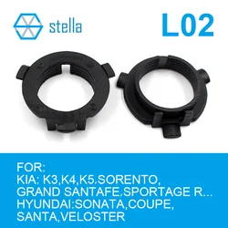 Stella 2pcs H7 LED headlight Holders/Adapters Lamp Base for KIA K3/4/5 Sorento Grand Santafe Sportage R...Hyundai Sonata etc.