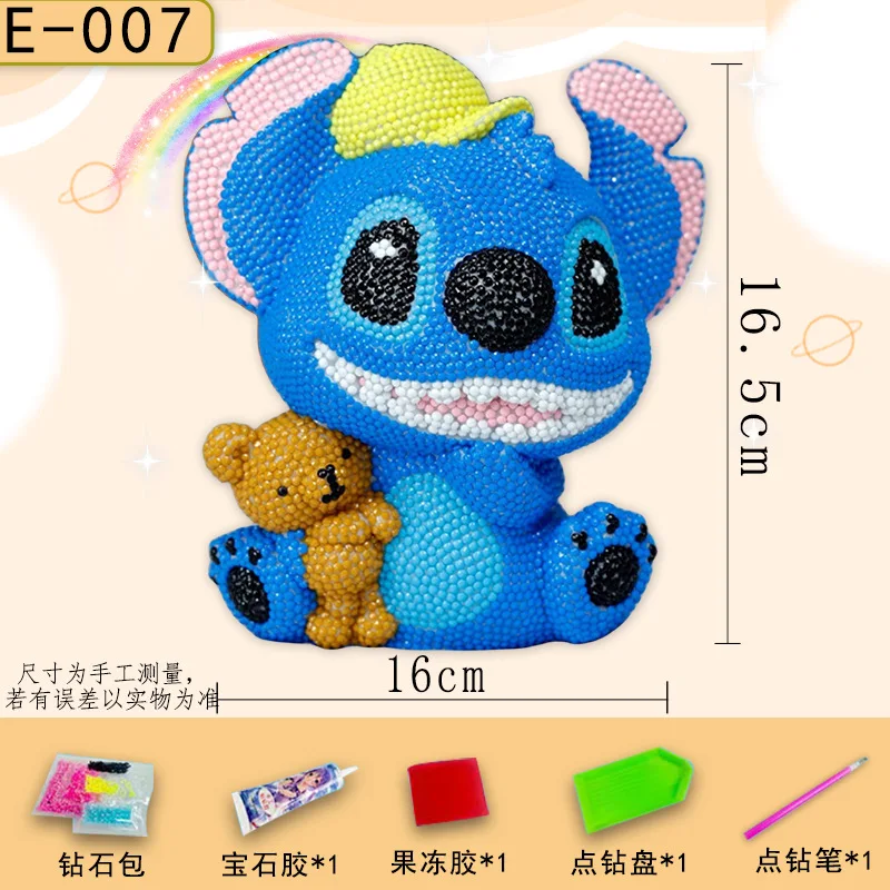 DIY Piggy Bank Children\'s Handicraft Point Drilling Piggy Bank Ornaments Sticker Diamond Painting Vinyl Doll Children Toys Gift
