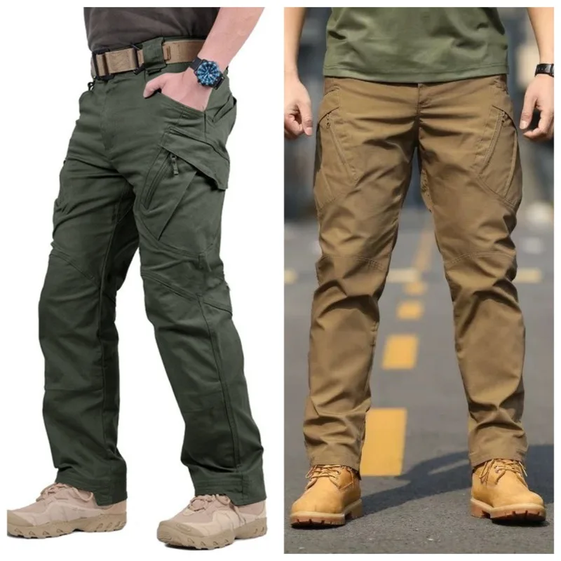 

Outdoor Multi-pocket Travel Wear-resistant Charging Pants X9 Loose Waterproof Fishing Mountaineering Men's Tooling Trousers