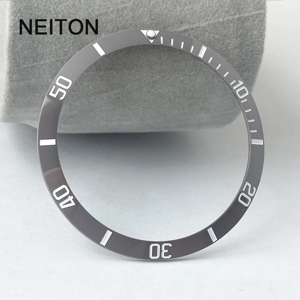 NEITON 37mm Ceramic Bezel Insert Mens Watch Replace Accessories Face Different