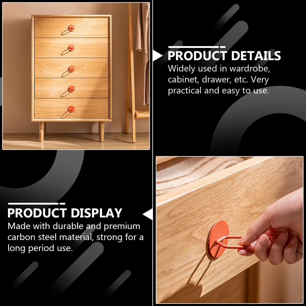 

4pcs Fridge Door Knobs Premium Carbon Steel Punch-Free Handle For Cabinet Wardrobe Drawer Cupboard Adhesive Pull Knob Furniture