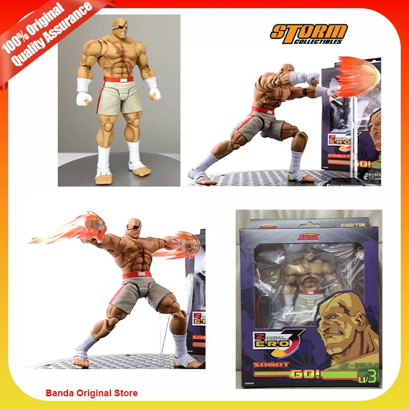 100% en stock, caja original, Storm Collectibles, Storm Arena, Street Fighter Alpha 3, Sagat, evento exclusivo, 1/12, blanco, rojo, regalos