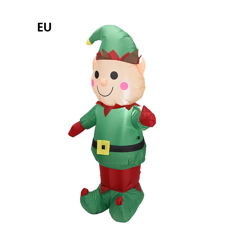 

Inflatable Elf Dolls Decor with LED Light Christmas Elf Decor 1.5M Festive Atmosphere Luminous Supplies for Garden Lawn Porch