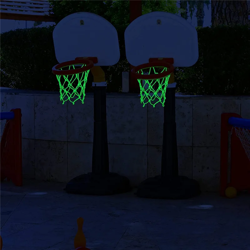 ตาข่ายบาสเก็ตบอลเรืองแสง NALFI-6 ชิ้น ใช้พลังงานแสงอาทิตย์ สำหรับเด็ก ขนาดเส้นผ่านศูนย์กลาง 12 นิ้ว เหมาะสำหรับเล่นกลางแจ้ง