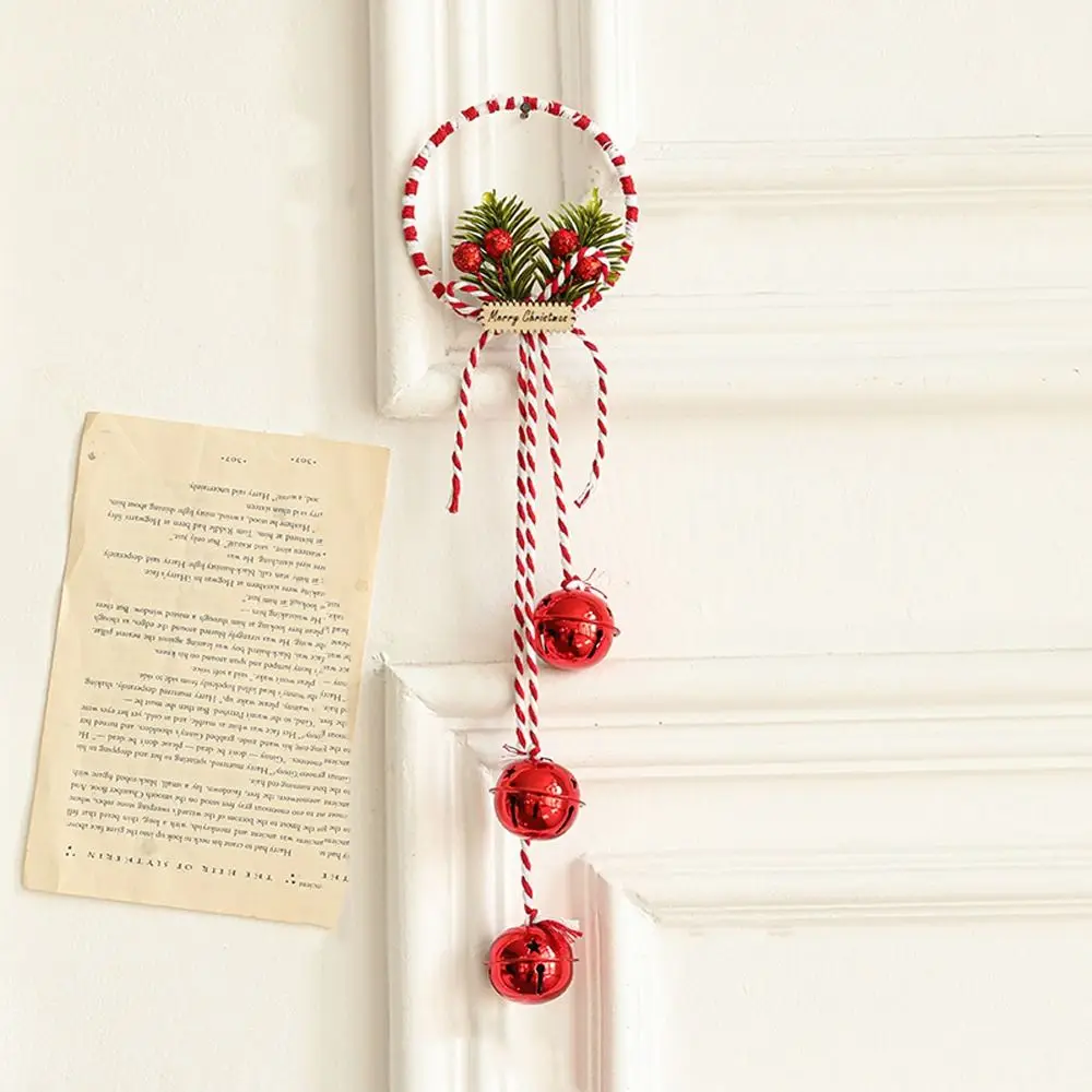 Retro Christmas Bow Bells Pendant Iron Handmade Christmas Chime Bells Exquisite Xmas Tree Hanging Bells New Year Home Ornament