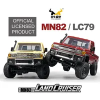 MN82 1:12 Retro Rc Car With LED Lights Full-Scale Simulation 2.4G 4WD Remote Control Pickup RC Truck Model Toy For Children Gift