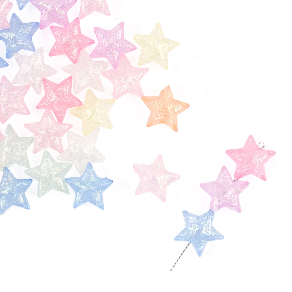 반짝이 AB 컬러 나비 아크릴 비즈 팔찌 DIY 쥬얼리 만들기 목걸이 공예 액세서리용 루즈 비즈