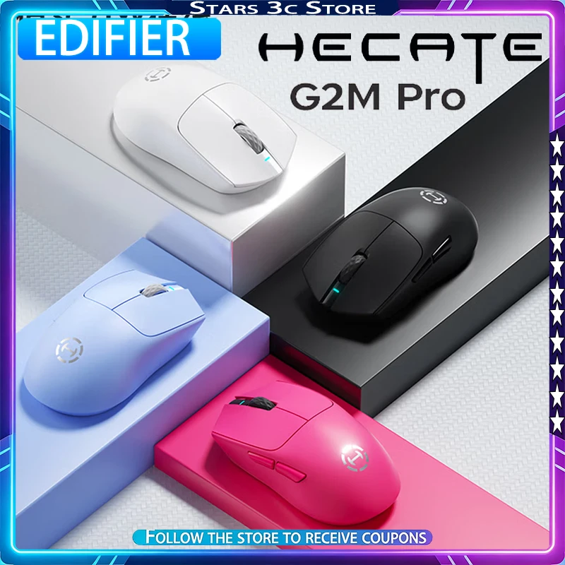 EDIFIER HECATE G2M PRO Wireless Mouse Gaming Silent Dual Micro-switch Ergonomic Lightweight Low Latency Gaming Office Mouse