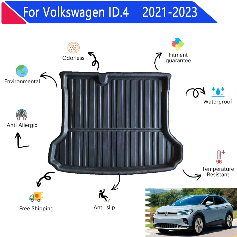 1PC 3D EVA Material For Volkswagen ID 4 Accessories VW ID4 ID 4 2021 2022 2023 Anti-dirty Rear Cargo Tray Trunk Mat Accessories