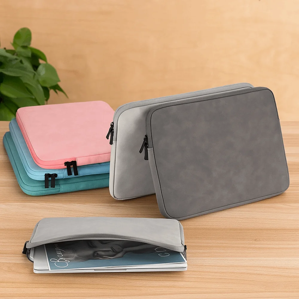 

Fashion Portable Laptop Sleeve Bag Soft Zipper Notebook Pouch 15.6 Inch Shockproof Laptop Sleeve Computer Protection