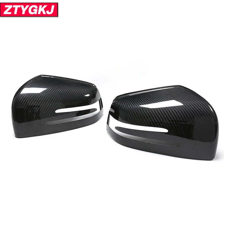 2 PCS Paste Type Dry Carbon Fiber Material Rearview Mirror Covers For Mercedes Benz W463 G500 G63