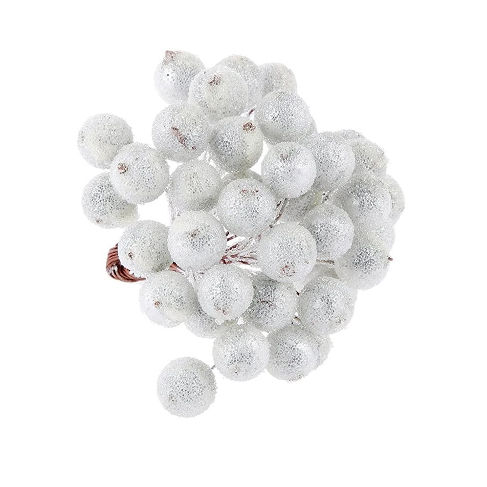 

200pcs Simulation Foam Berry Decoration Holly Artificial Flower Wreath Garland DIY Christmas Wedding Home Party